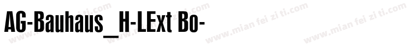AG-Bauhaus_H-LExt Bo字体转换